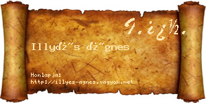 Illyés Ágnes névjegykártya